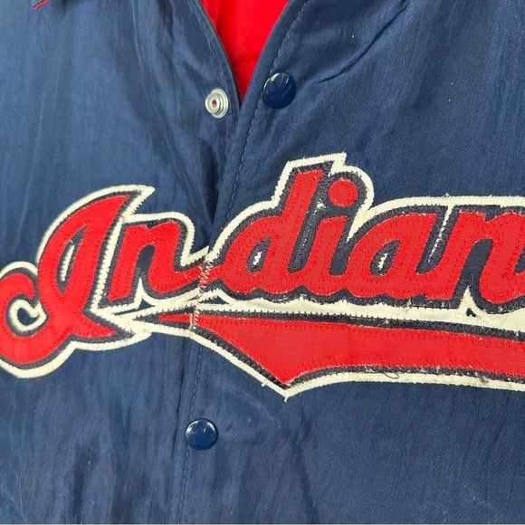 Vintage Cleveland Indians Blue Red Varsity Jacket Size XL - Picture 4 of 7